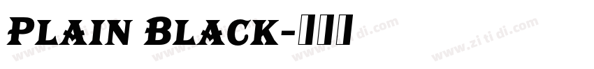 Plain Black字体转换 Plain Black字体转换